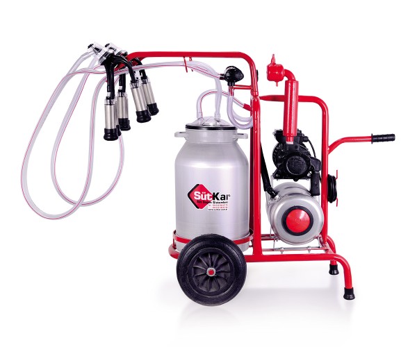 MOBILE DOUBLE MILKING ALIMINIUM CHURN FAT MILK MILKING MACHINE