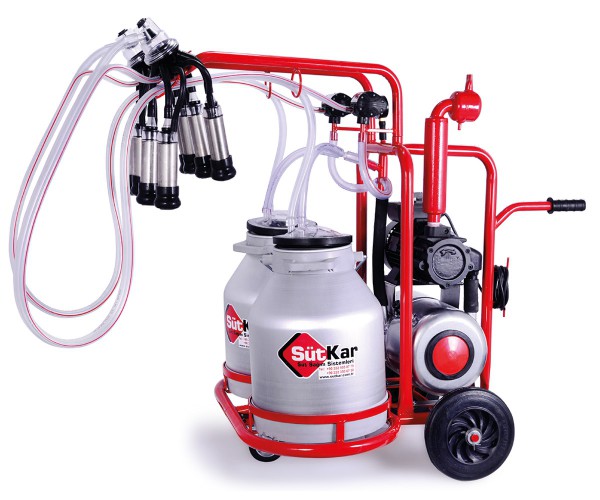 MOBILE DOUBLE SIDED DOUBLE ALUMINUM TREADED MILKING MACHINE