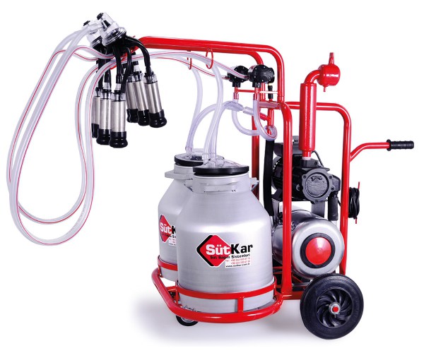 MOBILE DOUBLE-DOUBLE CHROMIUM GRASS MILKING MACHINE