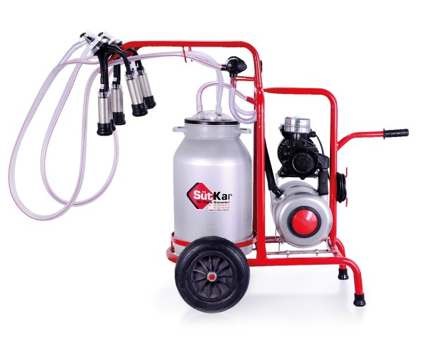 MOBILE DOUBLE MILKING CHROMIUM CHURN DRY MILK MILKING MACHINE