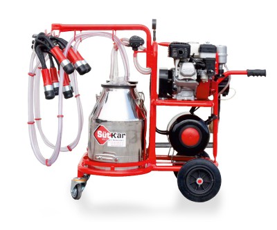 WITH GASOLINE ENGINE DOUBLE-DOUBLE CHROMIUM GRASS MILKING MACHINE
